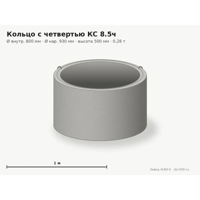 Кольцо с четвертью КС 8.5ч